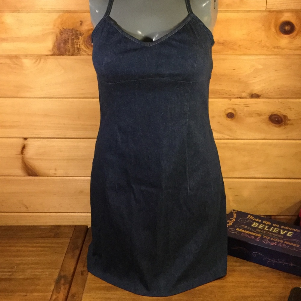 🌸EYE CANDY🌸 Denim Halter Minidress